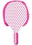 Bachelorette Party Pink Fur with Poka Dot Spank Me Paddle with vibrating handle
